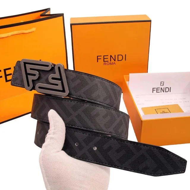 Fendi FF Logo Belt Monogram Canvas