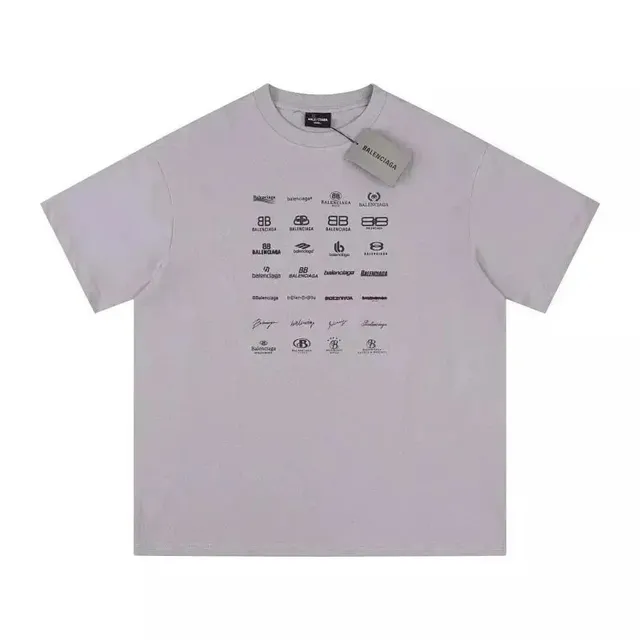 Balenciaga Logo Print T-Shirt Multi-Logo
