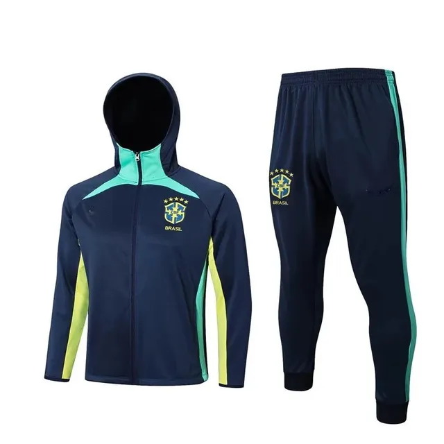 Nike × Brazil National Team Brazil Training Set Navy with Green and Yellow Accents