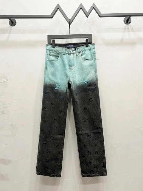 Louis Vuitton Monogram Denim Jeans Ombre Dip-Dye