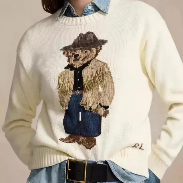 Polo Ralph Lauren Polo Bear Sweater Cowboy Bear Intarsia