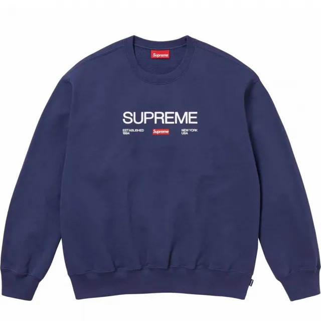 E563SUPREMEEST1994 letter box logo in navy blue