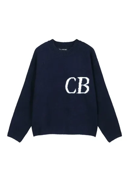 Cole Buxton CB Logo Sweater Oversized Knit