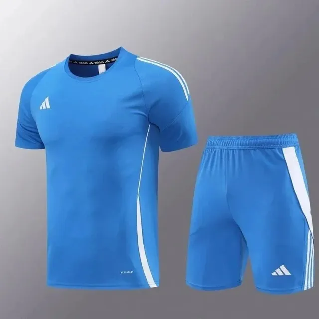 Adidas Training Set Blue with White Stripes