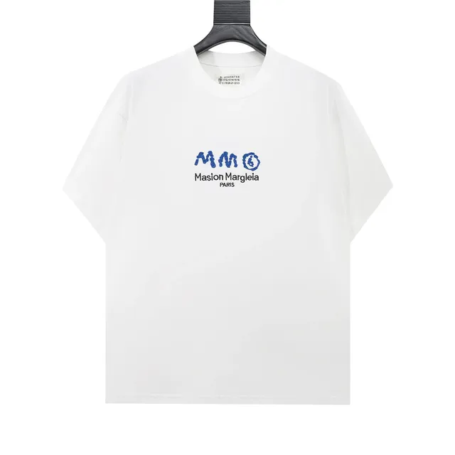 Maison Margiela Logo T-Shirt Blue Logo Print