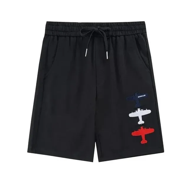 Moncler Embroidered Shorts Airplane Motif