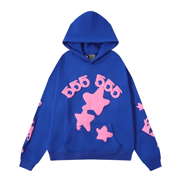 Sp5der Hoodie 555 Star Appliqué