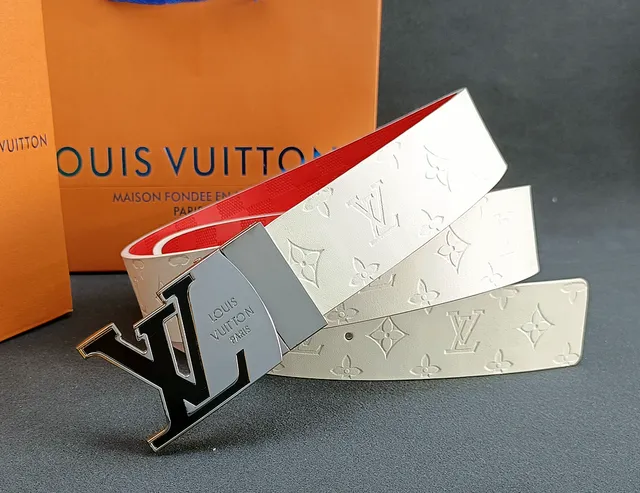 Louis Vuitton Reversible Belt LV Monogram Embossed