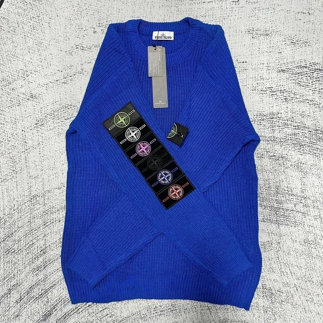 Stone Island Ribbed Crewneck Sweater Logo Patch