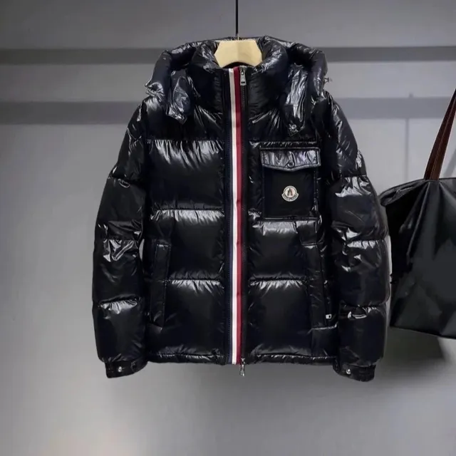 Moncler Puffer Jacket Logo Patch with Webbing Trim