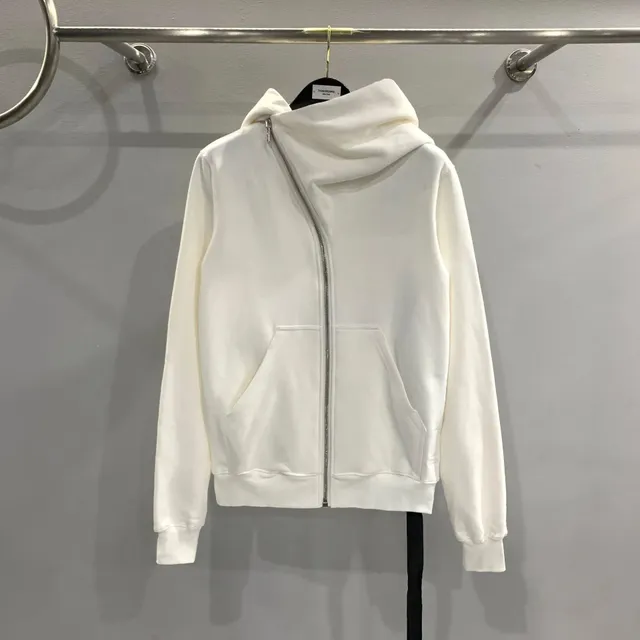 Rick Owens Zip-Up Hoodie Asymmetrical Zip