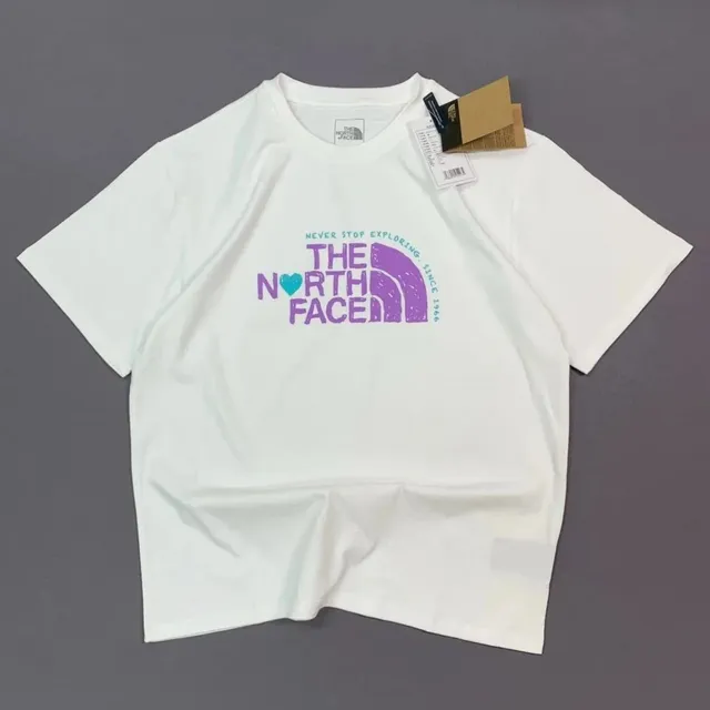 The North Face Graphic T-Shirt Purple Logo Print