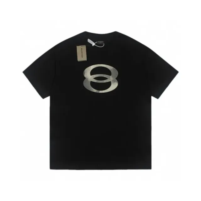 Balenciaga Logo T-Shirt Metallic 8 Print