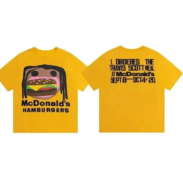 McDonald's Hamburger Tee Travis Scott Meal Collaboration