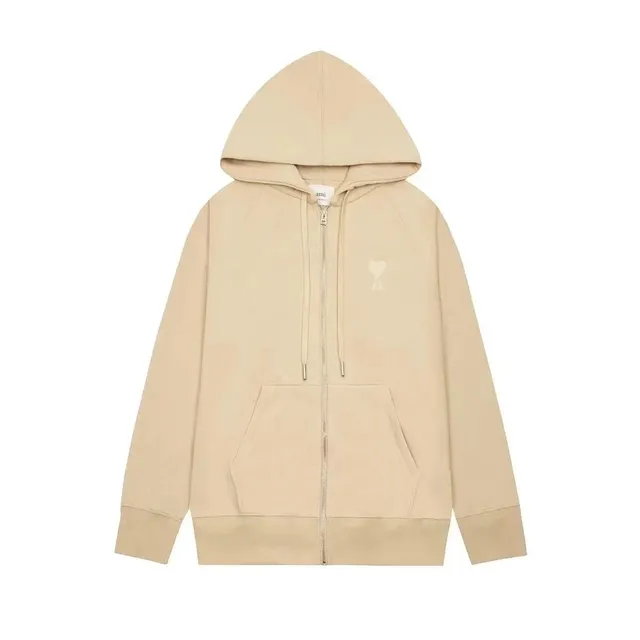 AMI Paris Zip-Up Hoodie Heart Logo