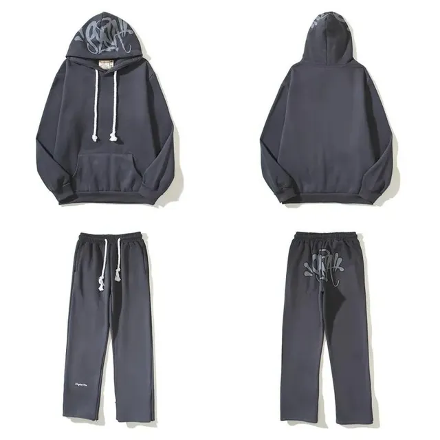 Off-White Hoodie and Jogger Set Graffiti Print