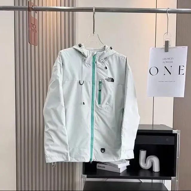 The North Face Venture Jacket White with Teal Zip