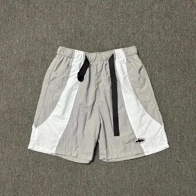 Panelled Shorts Grey White Contrast