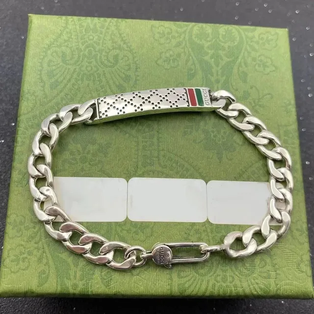 Gucci Chain Bracelet Web Stripe Detail
