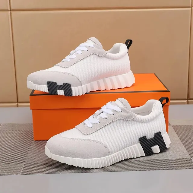 Hermès H-Logo Sneaker White Grey Black