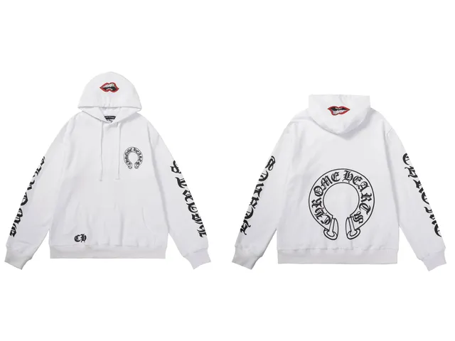 Chrome Hearts Hoodie Lips and Cross Logo