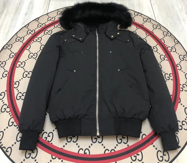 Gucci Puffer Jacket Fur-Trimmed Hood