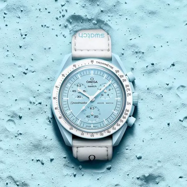 Omega × Swatch Speedmaster Moon Watch Bioceramic Blue