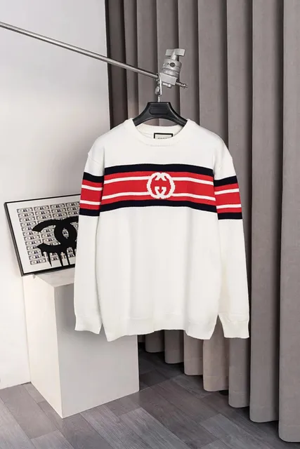 Gucci Knit Sweater Web Stripe GG Logo