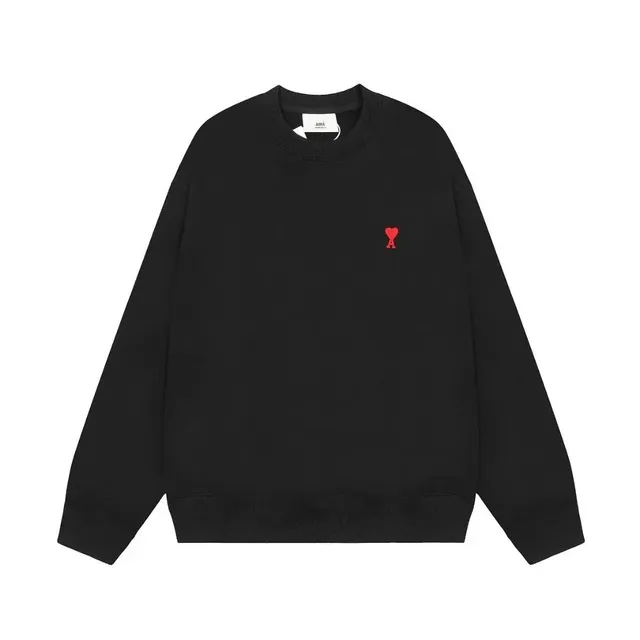 AMI Paris Crewneck Sweatshirt Red Heart Logo