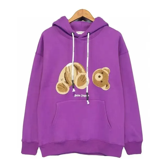 Palm Angels Hoodie Bear Appliqué