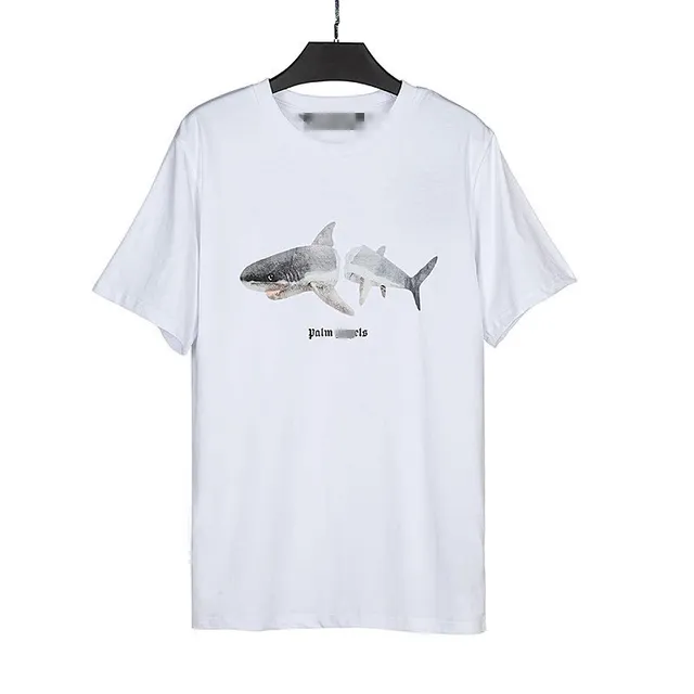 Palm Angels Shark Graphic Tee Shark Print