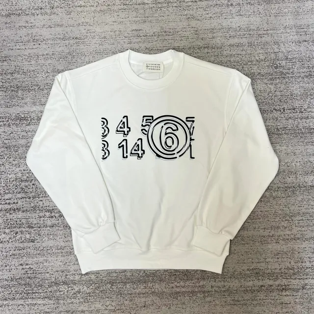 Maison Margiela Crewneck Sweatshirt Numbers Print