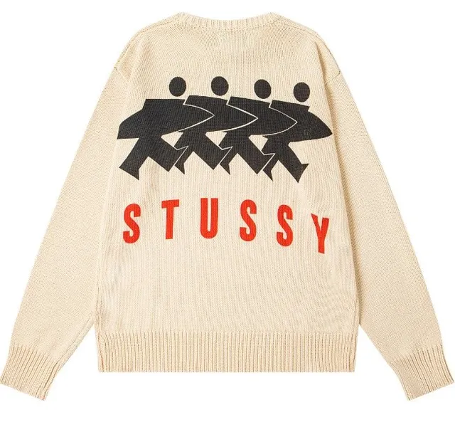 Stüssy Knit Sweater Triple Logo Back Print