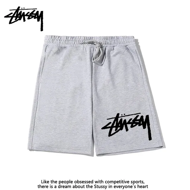 Stüssy Logo Shorts Heather Grey