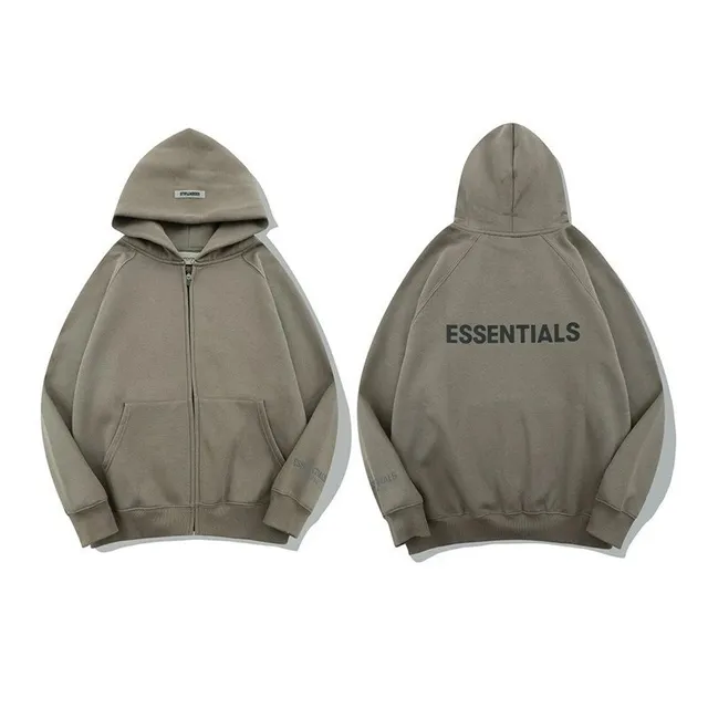 Fear of God Essentials Zip-Up Hoodie Essentials Logo