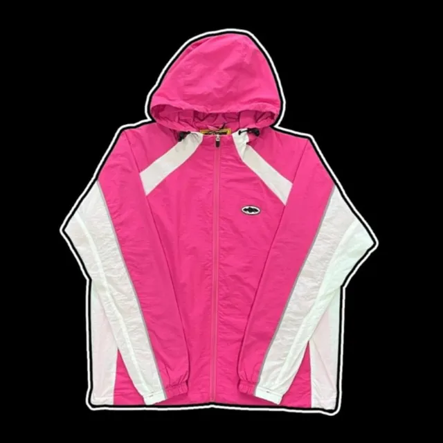 The North Face Nuptse Jacket Pink and White Panel