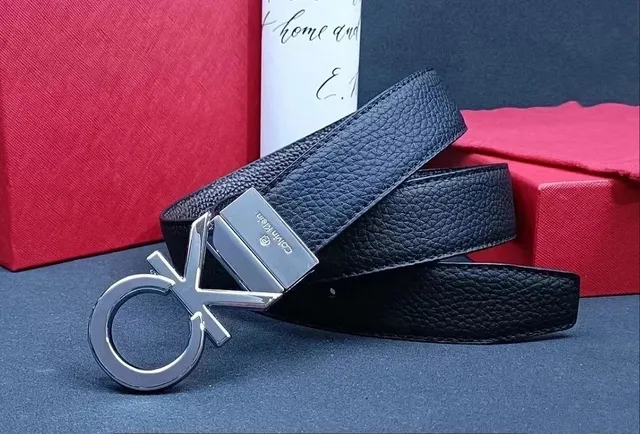 Calvin Klein CK Logo Belt Monogram Buckle