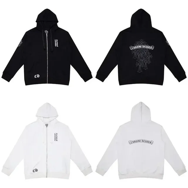 Chrome Hearts Zip-Up Hoodie Cross Motif