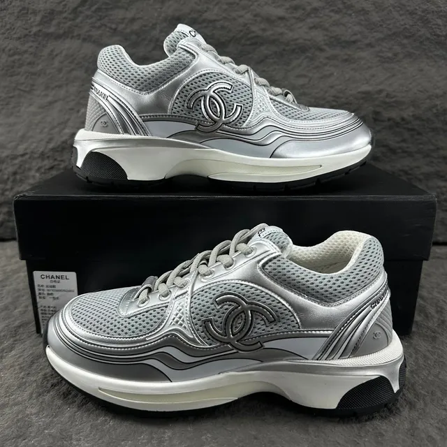 Chanel Runner Sneaker Metallic Silver