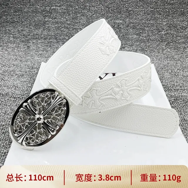 Chrome Hearts Cross Belt Ornate Silver Buckle