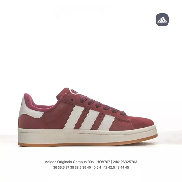 Adidas Campus 00s Burgundy Suede