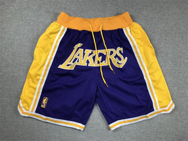 NBA × Adidas Lakers Mesh Shorts Purple Gold