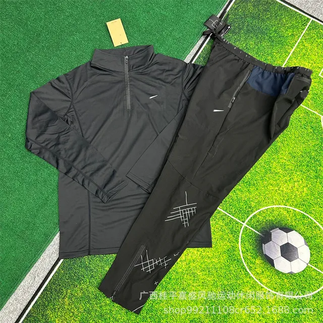 Nike Tech Fleece Set Black with White Swoosh