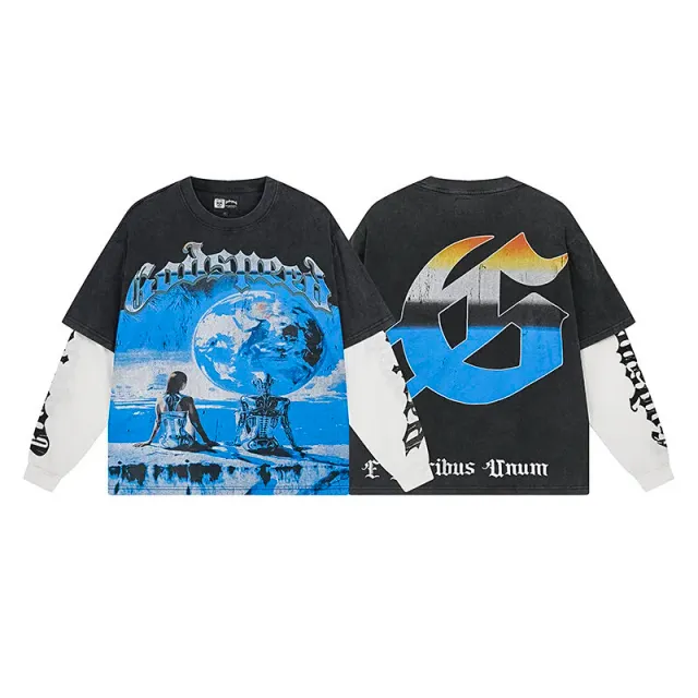 Godspeed Long Sleeve Tee Ex Libris Unum Graphic