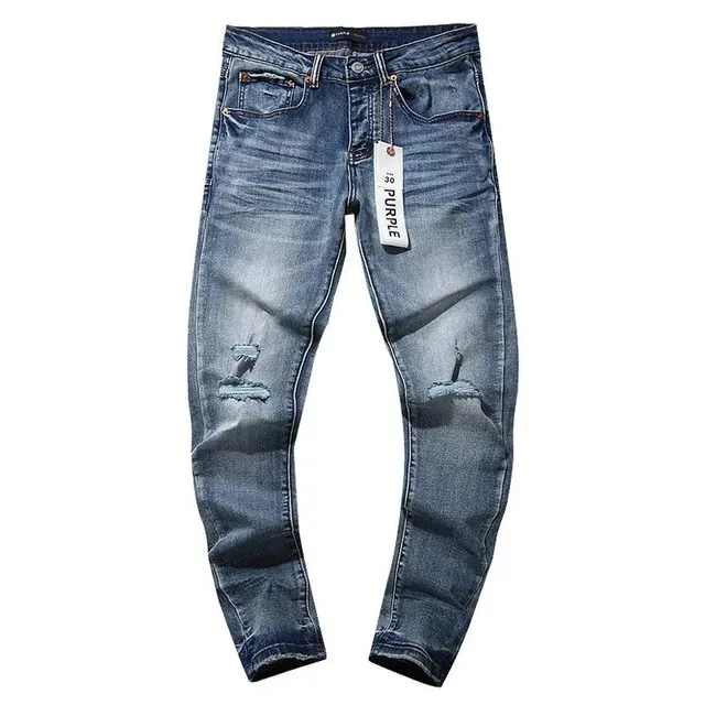 Purple Brand Slim Fit Jeans Distressed Wash