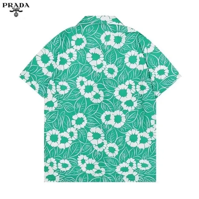 Prada Short-Sleeve Shirt Floral Print