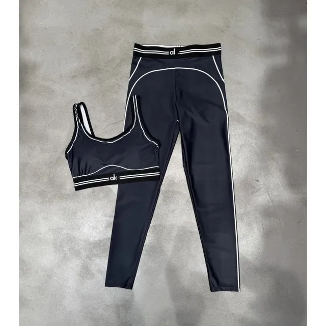 Lululemon Performance Set Black with White Trim