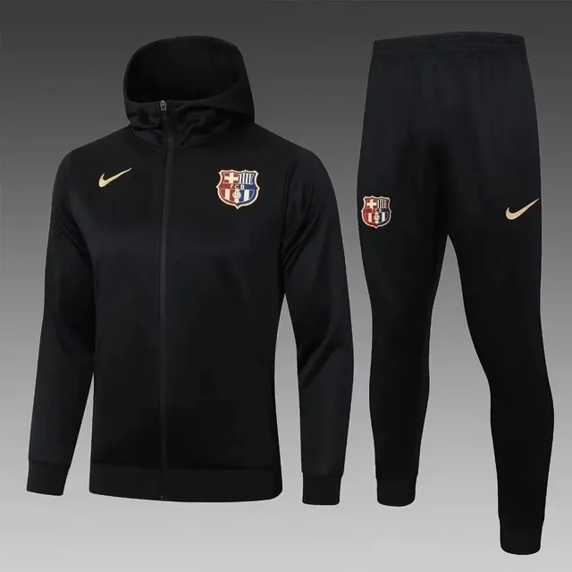 Nike FC Barcelona Tracksuit Black Gold