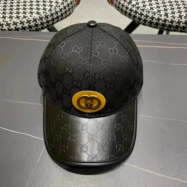 Gucci GG Marmont Cap Monogram Canvas with Leather Visor