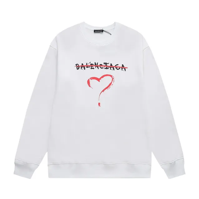 Balenciaga Crewneck Sweatshirt Heart Question Mark Print